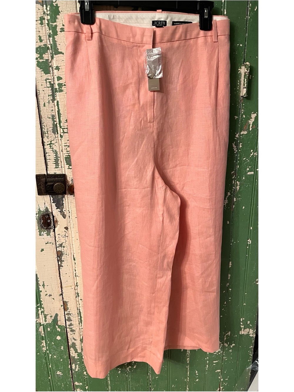 J. Crew Linen Peach Wide-Leg Trousers Pants Plus Size 24